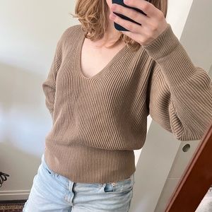 Free People slouchy brown sweater